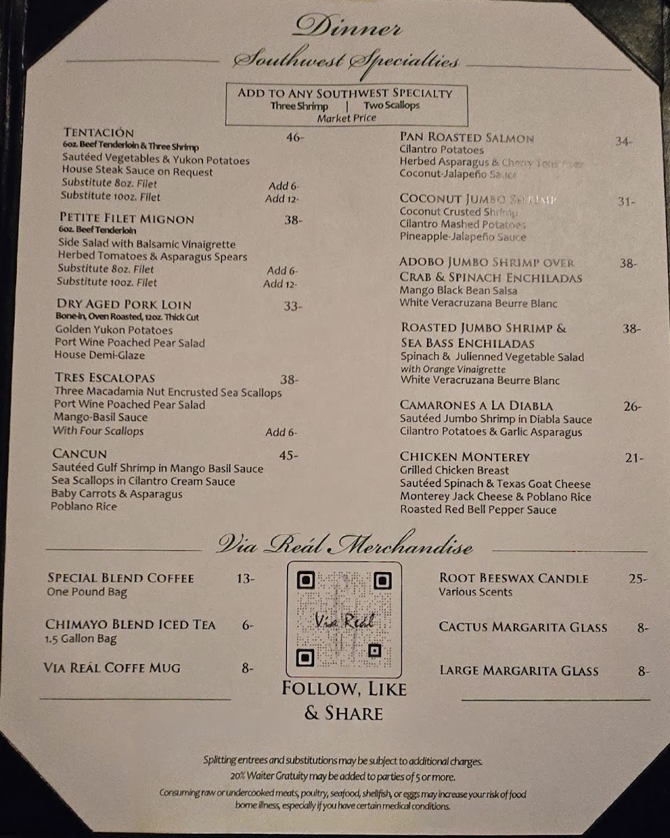Menu Via Real Restaurant-2